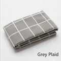 Washable grey checkered pet bed with breathable linen fabric for cats and dogs - Grey Plaid (Cloth Only)