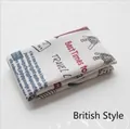 Washable pet bed in vintage British travel print cotton linen fabric for cats and dogs - British Style (Cloth Only)
