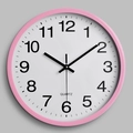 Moderne roze wandklok van 30 cm met witte wijzerplaat en stil kwartsuurwerk voor huis - 30cm / Roze