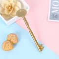 Vintage key-shaped neutral pen in gold finish with 0.5mm tip on colorful background - 0.5mm / Letter Gold