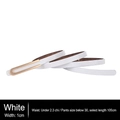 Cintura sottile da donna in vera pelle bianca larga 1cm con fibbia a U dorata - Bianco / 105cm