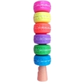 Stackable macaron shaped highlighter pens with a cute pink cone base in six colors - Bulk Packaging / Solid Color New Model