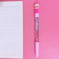 Pink creative liquid glitter gel pen with a cute cartoon rabbit girl topper design - Surprise Doll