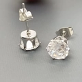 8mm Stahlfarbe Weißer Zirkon