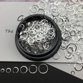 Anelli in metallo tondi cavi argento per nail art in varie dimensioni e specifiche - 06# Tondo vuoto