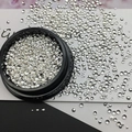 Borchie per nail art argento a forma sferica per decorazione di manicure di lusso - 01# Borchie semitonde