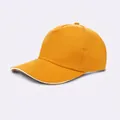 Classic yellow baseball cap with a white brim accent and a solid structured crown - Twill Cotton - Yellow