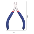 Precision cutting pliers TN-125 with ergonomic handle, size 110mm by 53mm - Blue Handle Cutting Pliers