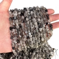 Black Rutilated Quartz Approximately 80cm Long / 5*7mm