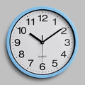 Orologio da parete da 10 pollici azzurro con quadrante bianco e numeri arabi per casa - Blu