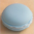 Portable light blue macaron jewelry box for rings and earrings on beige paper - Light Blue