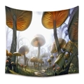 Bohemian fantasy mushroom forest decorative wall tapestry for aesthetic room decor - 73X95CM (Brushed Fabric) / GT200108