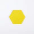 Yellow hexagonal felt wall sticker for creative home decoration and background wall - Lemon Yellow