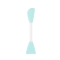 Dual-ended silicone face mask brush and massager in light blue and white colors - Shovel/Knife Shape Light Green
