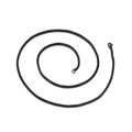 Collier chaîne épi en titane noir mat avec fermoir mousqueton disposé en spirale - 60cm x 3mm (KN28387-Z)