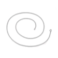 Gepolijste zilveren roestvrijstalen schakelketting voor heren met kreeftsluiting - 3mm (KN93466-Z) / 45cm