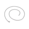 Gepolijste zilveren roestvrijstalen cubaanse ketting voor heren met karabijnsluiting - 4mm (KN93467-Z) / 40CM