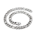 Classic silver titanium steel Cuban NK 1:3 link chain necklace with lobster clasp - 45cm Necklace / Steel