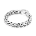 Silver stainless steel dragon bone chain bracelet with round spring clasp for men - Thick Version / O-Ring Clasp / Silver/Steel Color (KB134787-KFC)