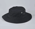 Tactical black sun hat with side snaps and metal vents for outdoor military fishing - One Size / Black