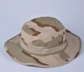 Tactical boonie hat in three-color desert camouflage pattern with wide brim and vents - One Size / Tri-Color Desert Camouflage