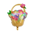 Ballon en aluminium panier de fleurs coloré pour décoration de fête fête des mères - Panier de Fleurs Jaune Fête des Mères