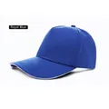 Royal blue baseball cap with white sandwich brim detail and six-panel cotton crown - Twill Cotton - Royal Blue