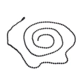 Minimalist black stainless steel bead chain necklace for cat pendant styles - Black Bead Chain 1pc