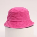 Classic rose red bucket hat in washed cotton fabric for a vintage hip hop style - One Size / Rose Red