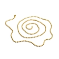 Elegant gold bead chain necklace in stainless steel coiled on white background - Gold Bead Chain 1pc