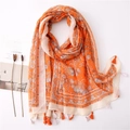 SL2003-009 Orange (Orange Red Mandala Print Tassel)