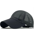 Berretto da baseball in mesh grigio scuro traspirante con tesa larga e logo Sport - Regolabile / grigio scuro