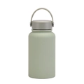 Minimalist 650ml stainless steel sports water bottle in matte sage green finish - Bean Green