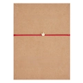 Red cord wish bracelet featuring a golden crown charm on a Make a Wish display card - Crown / Red