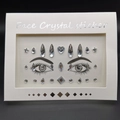 DIY Face Crystal sticker with transparent acrylic gems in heart and drop shapes - Model 1050