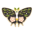 Pink Floral Green Leaf Butterfly (XZ6953)