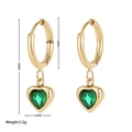 Boucles d'Oreilles-Or Zircon Vert