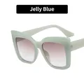 Gafas de sol ojo de gato azul gelatina con montura translúcida y lentes degradados - Azul Gelatina