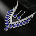 Ensemble Deux Pièces G0095 Argent Saphir Bleu