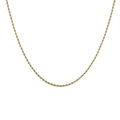 Minimalist golden stainless steel rope chain necklace featuring a classic spiral twist design - Rope Chain 60cm / Gold
