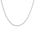 Classic silver stainless steel rope chain necklace for women and men, minimalist style - Rope Chain 60cm / Steel