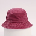 Cappello da pescatore vintage bordeaux in cotone lavato su base a colonna bianca - Taglia unica / Borgogna