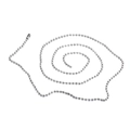 Minimalist silver steel ball chain necklace for couples with a sleek spiral arrangement - Silver Bead Chain 1pc
