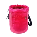 Sac de plage en filet rose pour enfants coquillage rangement jouet extérieur avec fermeture éclair - 20*30cm / Rose rouge