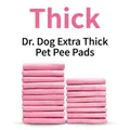 Pink ultra-thick absorbent puppy training pads in a stacked disposable variant view - Pink Thickened Style-Size S-100Pcs / 33x45cm