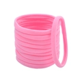 Soft bright pink nylon baby headbands in a seamless elastic design set on white background - Hot Pink