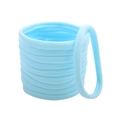 Dettaglio di elastici per capelli azzurro chiaro senza cuciture in spugna elastica - Azzurro (7)
