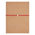 Handmade red cord woven bracelet with golden butterfly charm on wish card packaging - Butterfly / Red