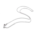 Polished stainless steel chain necklace with lobster clasp and extension in silver finish - Silver