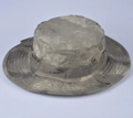 Tactical boonie hat with woodland camo pattern featuring wide brim and air vents - One Size / Grey Ruins